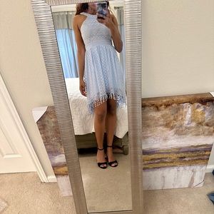 Miami Light Baby Blue Lace Sleeveless Dress
